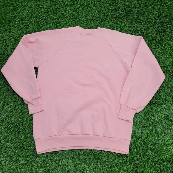 Vintage 1989 Floral Sweatshirt Womens Medium 18x23 Pink USA - Picture 2 of 13